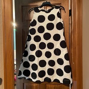 Marimekko x Uniqlo A-line, black/white dots dress